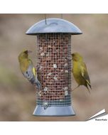 Metall-Futtersäule zum füttern von Gartenvögel - Mit Maschendraht - www.hoezo-kado.de