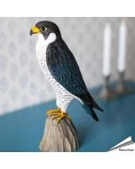 Realistischer, handgeschnitzter Wanderfalke (Raubvogel) ✔️ Mit ungiftigen Farben naturgetreu bemalt ✔️ Originelles Geschenk für Vogel- und Naturliebhaber ✔️ Kaufe online bei Hoezo-Kado