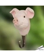 Kleiderhaken mit Schwein-Motiv ✓ von Hand gefertigt und mit Farben bemalt ✓ Dekorativ und praktisch ✓ Auch als Geschenk geeignet ✓ Hoezo-Kado