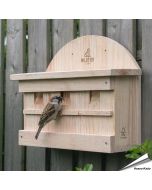 Robuster, artgerechter Kolonienistkasten für Spatzen ✔️ 3 Nistkammern ✔️ Schamel Einflugöffnung ✔️ Verschraubtes Massiv-Holz nach NABU ➤ Kaufe bei Hoezo-Kado
