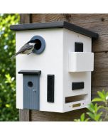 Multiholk Bauhaus - Wildlife Garden ✔️ Nistkasten und Futterhaus in einem ✔️ Für kleine Gartenvögel ✔️ Inspiriert nach skandinavischem Design ➤ Bestelle auf www.hoezo-kado.de