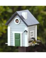 Multiholk Graues Haus - Wildlife Garden ✔️ Nistkasten und Futterhaus in einem ✔️ Für kleine Gartenvögel ✔️ Inspiriert nach skandinavischem Design ➤ Hoezo-Kado