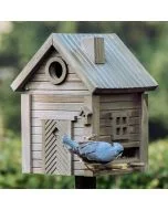 Multiholk Grüne Umbra - Wildlife Garden ✔️ Nistkasten und Futterhaus in einem ✔️ Für kleine Gartenvögel ✔️ Inspiriert nach skandinavischem Design ➤ Hoezo-Kado