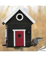 Multiholk Schwarzes Haus - Wildlife Garden ✔️ Nistkasten und Futterhaus in einem ✔️ Für kleine Gartenvögel ✔️ Inspiriert nach skandinavischem Design ➤ Bestelle auf www.hoezo-kado.de