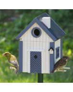 Multiholk - Seeschuppen ✔️ Nistkasten und Futterhaus in einem ✔️ Für kleine Gartenvögel ✔️ Inspiriert nach skandinavischem Design ➤ Hoezo-Kado