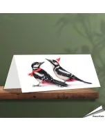 Weihnachtskarte - Mit Spechtmotiven - Von Hand gezeichnet - www.hoezo-kado.de