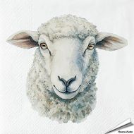 Hochwertige 3-lagige Servietten mit Schaf-Motiv ✔️ Bringe das Landleben auf den Tisch ✔️ FSC-zertifiziert, biologisch abbaubar ➤ Bestelle bei Hoezo-Kado