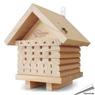 Nistkasten für Solitärbienen aus Holz, artgerechte Bauweise - Hoezo-Kado