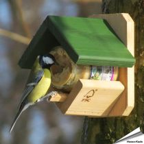 Erdnussbutter für Wildvögel - Set (4 x 300ml) & Glashalter aus Holz