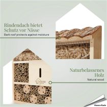 Nistkasten für Insekten mit Rindendach, artgerechte Bauweise - Hoezo-Kado
