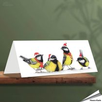 Weihnachtskarte - Mit Vogelmotiven - Von Hand gezeichnet - www.hoezo-kado.de