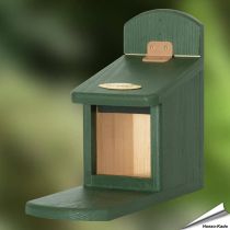 Eichhörnchen-Futterhaus aus Holz (grün)