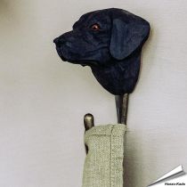 Holz-Kleiderhaken mit einem Labrador Retriever - Wildlife Garden