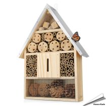 Nistkasten für Insekten mit Metall-Dach, artgerechte Bauweise - Hoezo-Kado