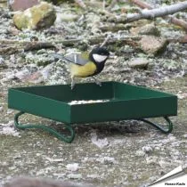 Metall-Grundfuttertisch für Wildvögel (grün)