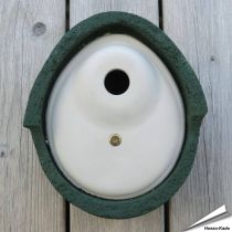 Holzbeton Nistkasten oval - 32mm (grün)