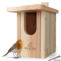 Nistkasten für Rotkehlchen und Co. - Halbhöhle für Nischenbrüter - www.hoezo-kado.de