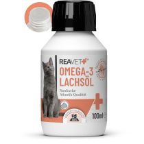 ReaVET Omega-3 Lachsöl für Hunde, Katzen & Pferde (500ml)