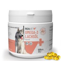 ReaVET Omega-3 Lachsöl Kapseln für Hunde & Katzen (500 Stück)