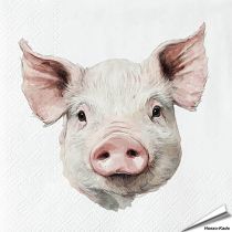 Hochwertige 3-lagige Servietten mit Schweinchen-Motiv ✔️ Bringe das Landleben auf den Tisch ✔️ FSC-zertifiziert, biologisch abbaubar ➤ Bestelle bei Hoezo-Kado
