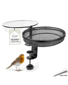 Balkon Futterschale und Wasserschale für Vögel - www.hoezo-kado.de
