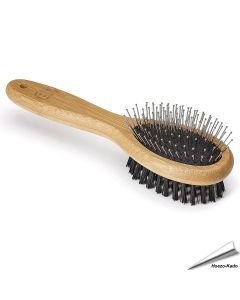 Bambus Kombibürste für Hunde und Katzen