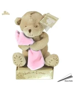 Button Corner - Knüffelbär mit Decke (rosa)