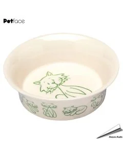 Catkins - Keramik-Katzennapf mit Comic-Katzenmotiv