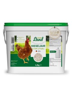 HÜHNER Land Kieselgur von HÜHNER Land ist ein 100%tiges Naturprodukt ✔️ Für Stall, Garten oder Hof ✔️ Bindet Feuchtigkeit zuverlässig ✔️ Angenehmes Stallklima ✔️ Jetzt kaufen im Hoezo-Kado Shop