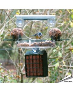 Bolmsö Birdfeeder Deluxe PLUS- Fenster-Futterhaus für Gartenvögel
