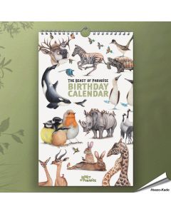 Geburtstagskalender von Beast of Paradise mit wilden Tieren ➤ Jetzt auf Hoezo-Kado bestellen