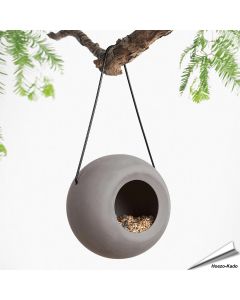 LISA - Keramik-Futterhaus (grau)