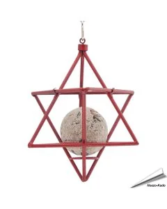 Dieser äusserst dekorative Meisenknödelhalter in Sternform eignet sich zum füttern von 1 Meisenknödel ohne Netz.