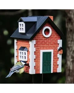Multiholk Brick Cottage - Wildlife Garden ✔️ Nistkasten und Futterhaus in einem ✔️ Für kleine Gartenvögel ✔️ Inspiriert nach skandinavischem Design ➤ Bestelle bei Hoezo-Kado