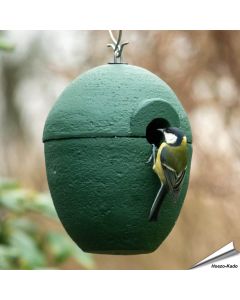 Holzbeton Nistkasten Malaga | grün | 32mm Einflugloch