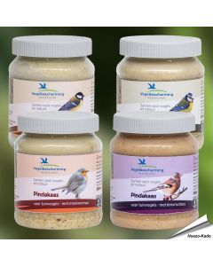 Erdnussbutter für Gartenvögel - Set von 4 Gläser