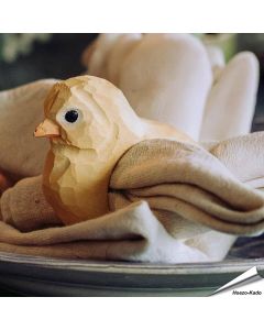 Serviettenring aus Holz - Küken ✔️ Handgeschnitzt und bemalt ✔️ Vielseitige Dekoration - Naturgetreu geformt ✔️ Jetzt online kaufen bei Hoezo-Kado