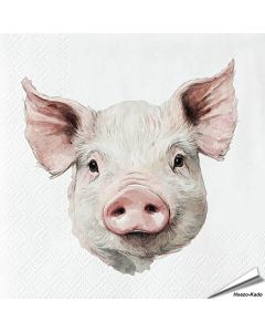 Hochwertige 3-lagige Servietten mit Schweinchen-Motiv ✔️ Bringe das Landleben auf den Tisch ✔️ FSC-zertifiziert, biologisch abbaubar ➤ Bestelle bei Hoezo-Kado