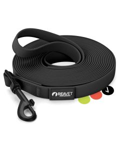 Entdecke die ReaVET Schleppleine für Hunde in schwarz ✔️ Stark, wetterfest und komfortabel ✔️ 15 Meter lang ➤ Bestelle auf www.hoezo-kado.de