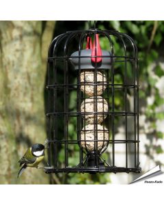 Meisenknödelhalter mit Schutzkorb & Premium - Insektenfettknödel (8 x 90g)