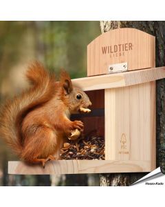 Futterhaus für Eichhörnchen | FSC-zertifiziertes Massivholz | Hoezo-Kado
