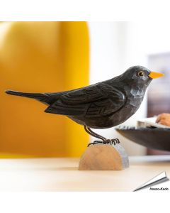 Handgeschnitzter Stieglitz in Naturgrösse ✔️ Mit ungiftigen Farben naturgetreu bemalt ✔️ Originelles Geschenk für Vogel- und Naturliebhaber ➤ Hoezo-Kado