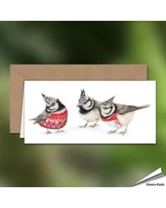 Weihnachtskarte | Haubenmeisen | Swagger | Hoezo-Kado