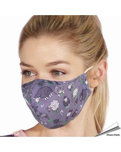 Wiederverwendbarer Mundschutz - graues Schaf