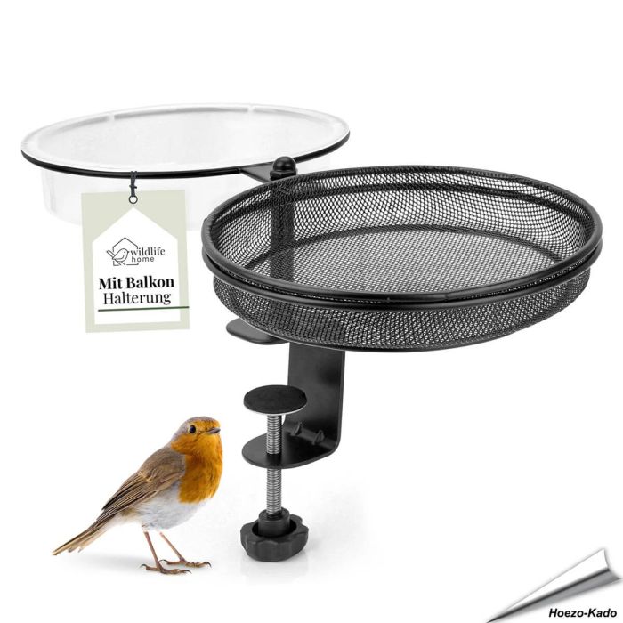 Balkon Futterschale und Wasserschale für Vögel - www.hoezo-kado.de