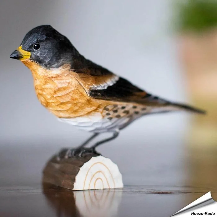 Bergfink (Fringilla montifringilla) | Handgeschnitzt | Online kaufen - Hoezo-Kado