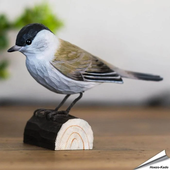 Mönchsgrasmücke (Sylvia atricapilla) | Handgeschnitzt | Online kaufen - Hoezo-Kado