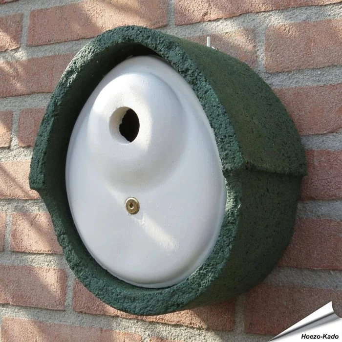 Holzbeton Nistkasten oval - 32mm (grün)