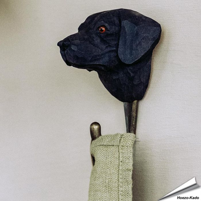 Holz-Kleiderhaken mit einem Labrador Retriever - Wildlife Garden