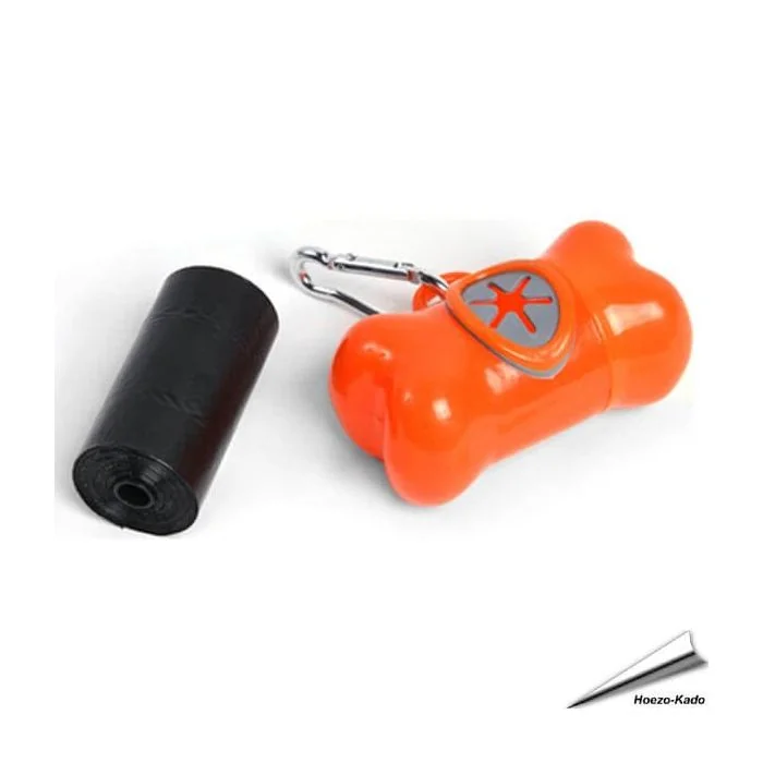 Hundekotbeutel-Spender inkl. 1 Rolle (orange)
